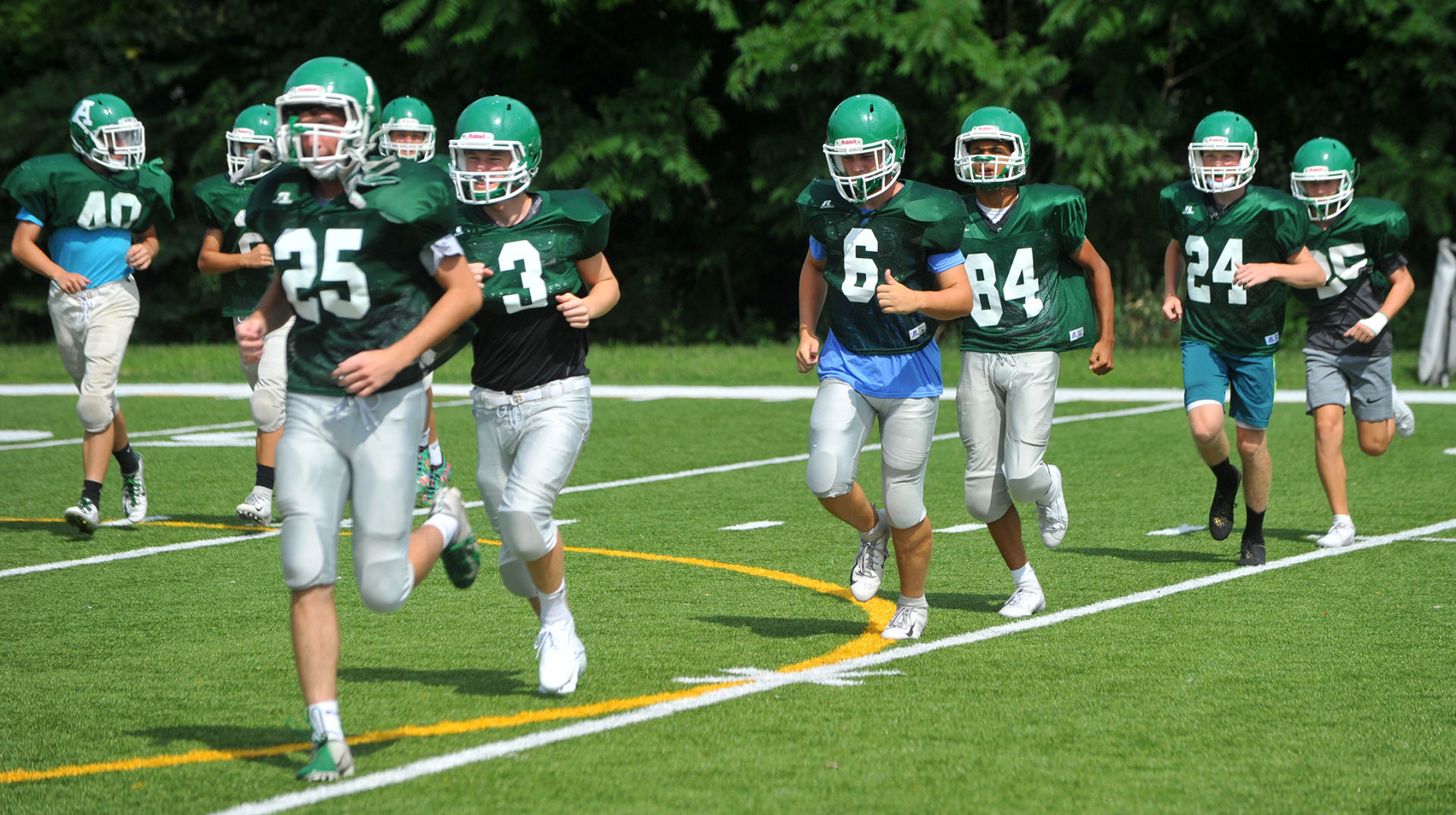Alleman football practice